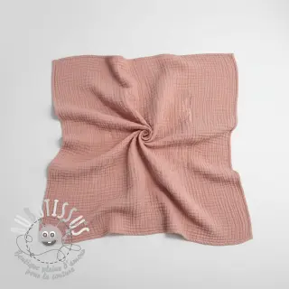 Tissu double gaze/mousseline soft rose