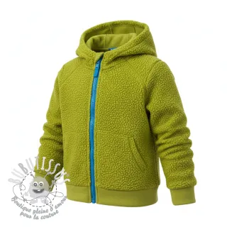 Fleece TEDDY DOUBLE SIDED old lime