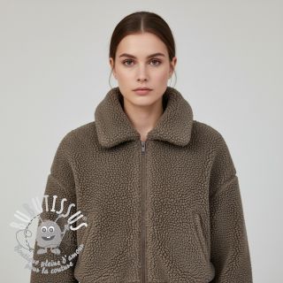 Fleece TEDDY DOUBLE SIDED taupe