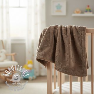 Fleece Paw prints brown