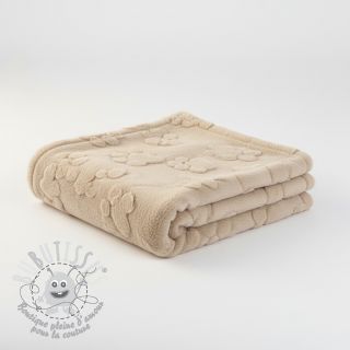 Fleece Paw prints beige