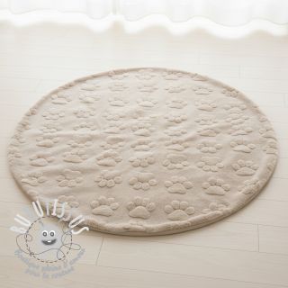 Fleece Paw prints beige