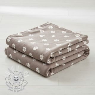 Polaire bien-etre Dog paw beige