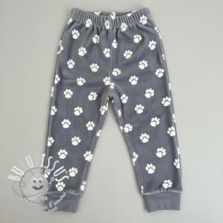 Polaire bien-etre Dog paw light grey