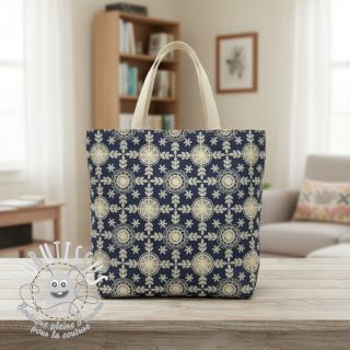 Tissu coton JEANS EMBROIDERY Niva design B