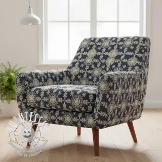 Tissu coton JEANS EMBROIDERY Niva design B