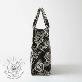 Tissu coton JEANS EMBROIDERY Niva design C