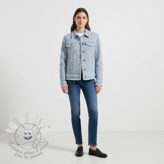 JEANS DENIM Ruffle stripes design A