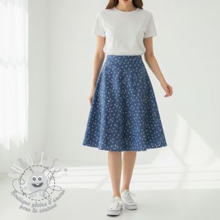 Tissu coton JEANS Hearts