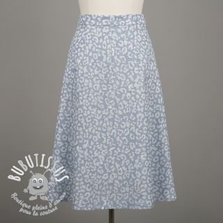 JEANS JACQUARD Animal skin light blue