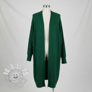 Tissu maille tricot jacquard Cable forest green