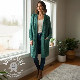 Tissu tricot BIG KNIT ocean green