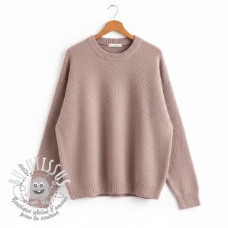 Tissu tricot Paris bouclé rose