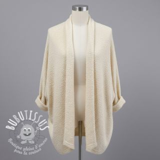 Tissu tricot Paris bouclé ecru
