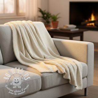 Tissu tricot Paris bouclé ecru