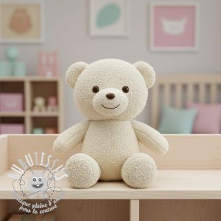 Tissu tricot Paris bouclé ecru