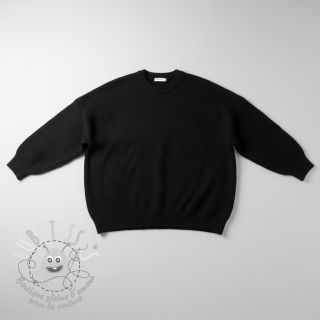 Tissu maille tricot jacquard Diamond black