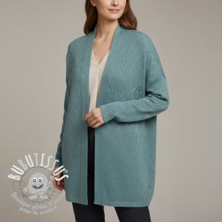 Tissu maille tricot jacquard Diamond ocean blue