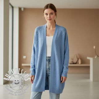 Tissu tricot BIG KNIT DOT blue