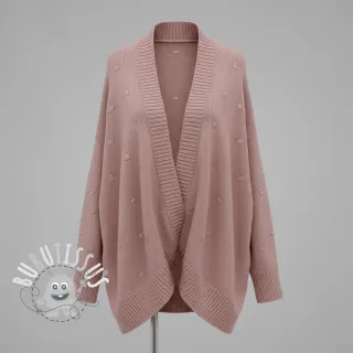Tissu tricot BIG KNIT DOT old pink