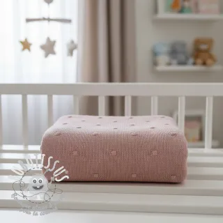 Tissu tricot BIG KNIT DOT old pink