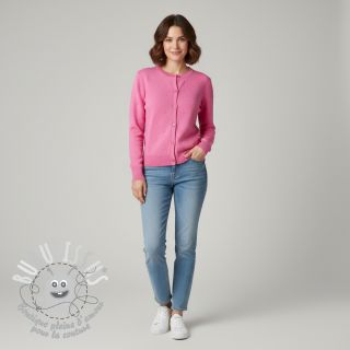 Tissu tricot BIG KNIT DOT pink