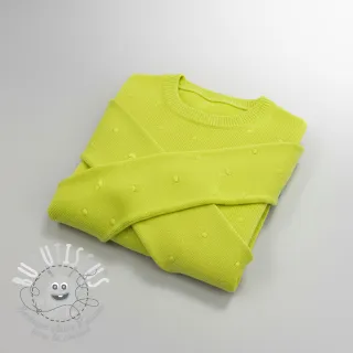 Tissu tricot BIG KNIT DOT bright green
