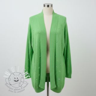 Tissu tricot BIG KNIT DOT grass green