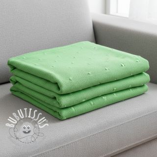 Tissu tricot BIG KNIT DOT grass green