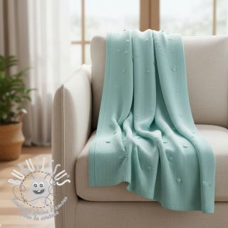 Tissu tricot BIG KNIT DOT mint