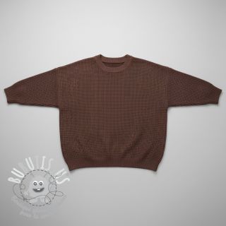 Tissu tricot BIG KNIT dark brown