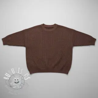 Tissu tricot BIG KNIT dark brown