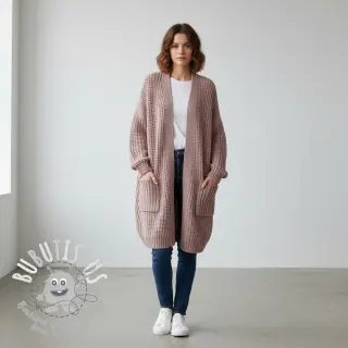 Tissu tricot BIG KNIT old pink