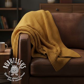 Tissu tricot BIG KNIT mustard