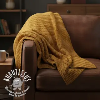 Tissu tricot BIG KNIT mustard
