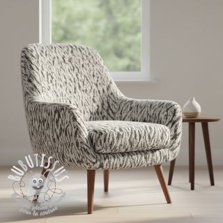 Tissu maille tricot jacquard Comfy Blurry Ikat grey