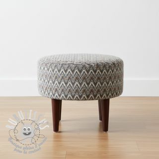 Tissu maille tricot jacquard Comfilia Zigzag wavy brown