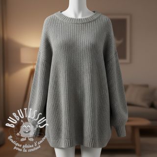 Tissu tricot BIG KNIT light grey