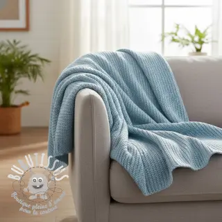 Tissu tricot BIG KNIT baby blue