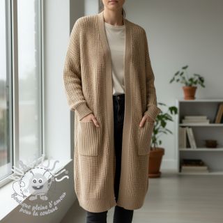 Tissu tricot BIG KNIT beige