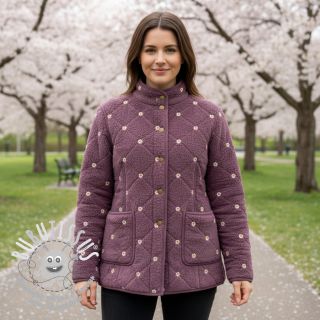 Tissu de manteau TEDDY EMBROIDERY Mini rosewood
