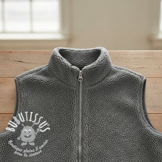 Tissu de manteau TEDDY grey