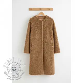Tissu de manteau TEDDY camel