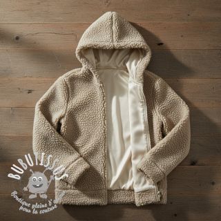 Tissu de manteau TEDDY light sand