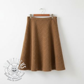Tissu de manteau TEDDY Hearts in hearts brown