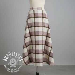 Tissu de manteau Bouclé Squares design C