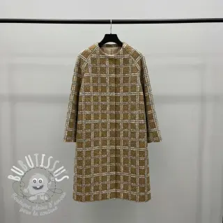 Tissu de manteau Bouclé Squares design A