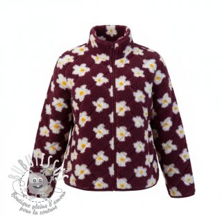 Tissu de manteau TEDDY Daisy brom beere