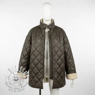 Tissu de manteau Vintage Glammy Teddy Lammy grey