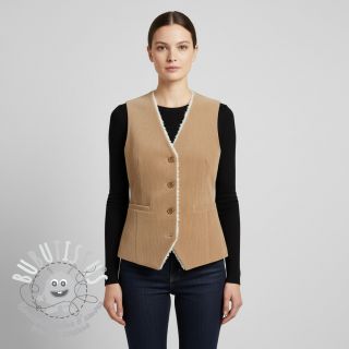 Tissu velours jersey TEDDY sand